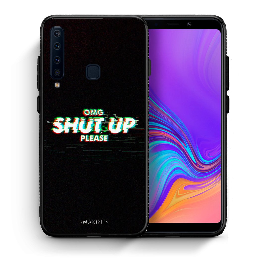 Θήκη Samsung A9 OMG ShutUp από τη Smartfits με σχέδιο στο πίσω μέρος και μαύρο περίβλημα | Samsung A9 OMG ShutUp case with colorful back and black bezels