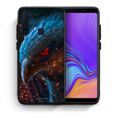 Θήκη Samsung A9 Eagle PopArt από τη Smartfits με σχέδιο στο πίσω μέρος και μαύρο περίβλημα | Samsung A9 Eagle PopArt case with colorful back and black bezels
