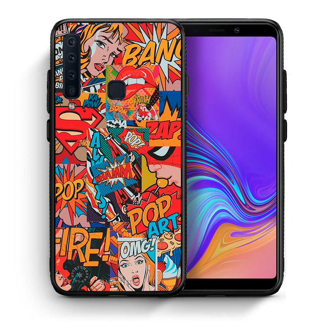 Θήκη Samsung A9 PopArt OMG από τη Smartfits με σχέδιο στο πίσω μέρος και μαύρο περίβλημα | Samsung A9 PopArt OMG case with colorful back and black bezels