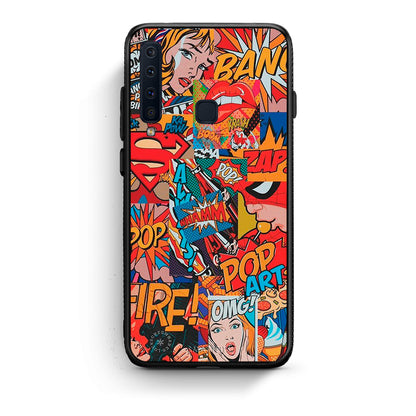 samsung a9 PopArt OMG θήκη από τη Smartfits με σχέδιο στο πίσω μέρος και μαύρο περίβλημα | Smartphone case with colorful back and black bezels by Smartfits