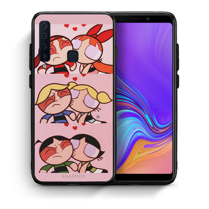 Θήκη Αγίου Βαλεντίνου Samsung A9 Puff Love από τη Smartfits με σχέδιο στο πίσω μέρος και μαύρο περίβλημα | Samsung A9 Puff Love case with colorful back and black bezels