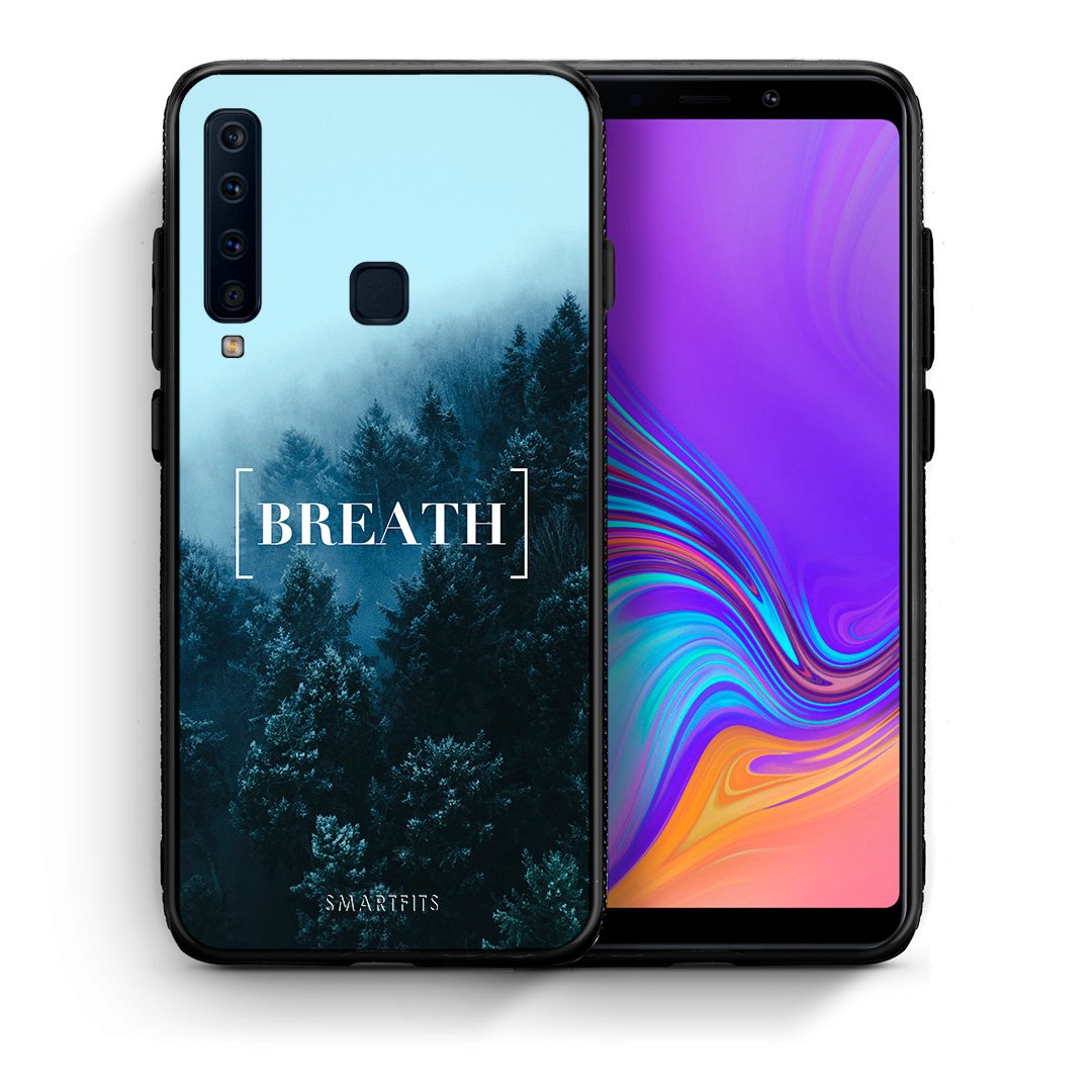 Θήκη Samsung A9 Breath Quote από τη Smartfits με σχέδιο στο πίσω μέρος και μαύρο περίβλημα | Samsung A9 Breath Quote case with colorful back and black bezels