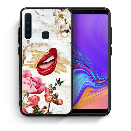 Θήκη Samsung A9 Red Lips από τη Smartfits με σχέδιο στο πίσω μέρος και μαύρο περίβλημα | Samsung A9 Red Lips case with colorful back and black bezels