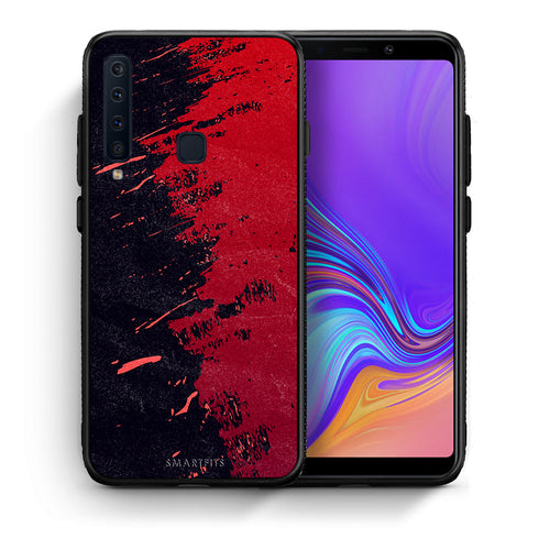 Θήκη Αγίου Βαλεντίνου Samsung A9 Red Paint από τη Smartfits με σχέδιο στο πίσω μέρος και μαύρο περίβλημα | Samsung A9 Red Paint case with colorful back and black bezels