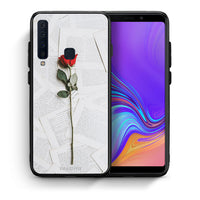 Thumbnail for Θήκη Samsung A9 Red Rose από τη Smartfits με σχέδιο στο πίσω μέρος και μαύρο περίβλημα | Samsung A9 Red Rose case with colorful back and black bezels