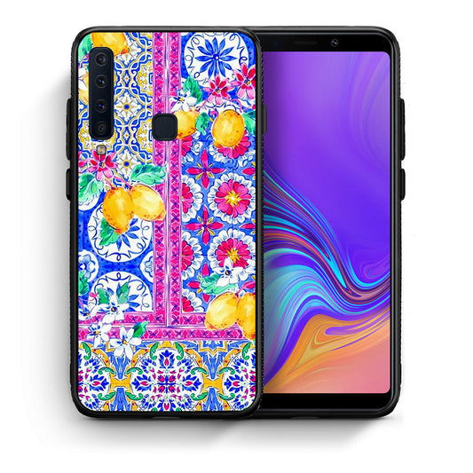 Θήκη Samsung A9 Retro Spring από τη Smartfits με σχέδιο στο πίσω μέρος και μαύρο περίβλημα | Samsung A9 Retro Spring case with colorful back and black bezels