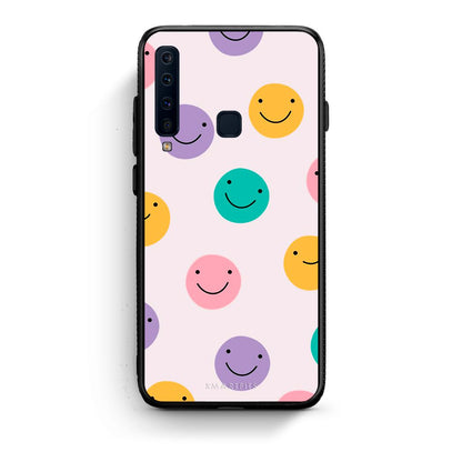 samsung a9 Smiley Faces θήκη από τη Smartfits με σχέδιο στο πίσω μέρος και μαύρο περίβλημα | Smartphone case with colorful back and black bezels by Smartfits