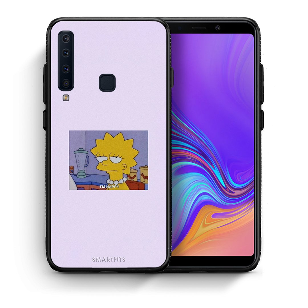 Θήκη Samsung A9 So Happy από τη Smartfits με σχέδιο στο πίσω μέρος και μαύρο περίβλημα | Samsung A9 So Happy case with colorful back and black bezels