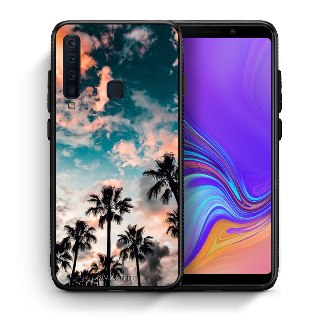 Θήκη Samsung A9 Sky Summer από τη Smartfits με σχέδιο στο πίσω μέρος και μαύρο περίβλημα | Samsung A9 Sky Summer case with colorful back and black bezels