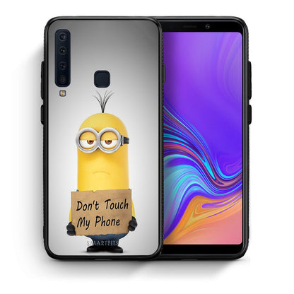 Θήκη Samsung A9 Minion Text από τη Smartfits με σχέδιο στο πίσω μέρος και μαύρο περίβλημα | Samsung A9 Minion Text case with colorful back and black bezels