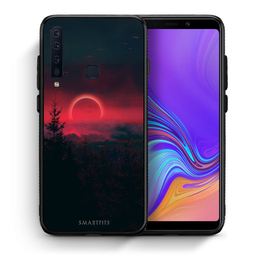 Θήκη Samsung A9 Sunset Tropic από τη Smartfits με σχέδιο στο πίσω μέρος και μαύρο περίβλημα | Samsung A9 Sunset Tropic case with colorful back and black bezels