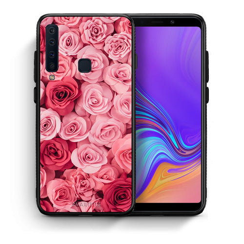 Θήκη Samsung A9 RoseGarden Valentine από τη Smartfits με σχέδιο στο πίσω μέρος και μαύρο περίβλημα | Samsung A9 RoseGarden Valentine case with colorful back and black bezels