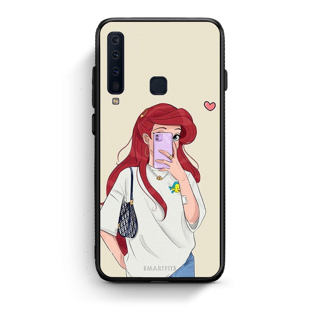 samsung a9 Walking Mermaid Θήκη από τη Smartfits με σχέδιο στο πίσω μέρος και μαύρο περίβλημα | Smartphone case with colorful back and black bezels by Smartfits