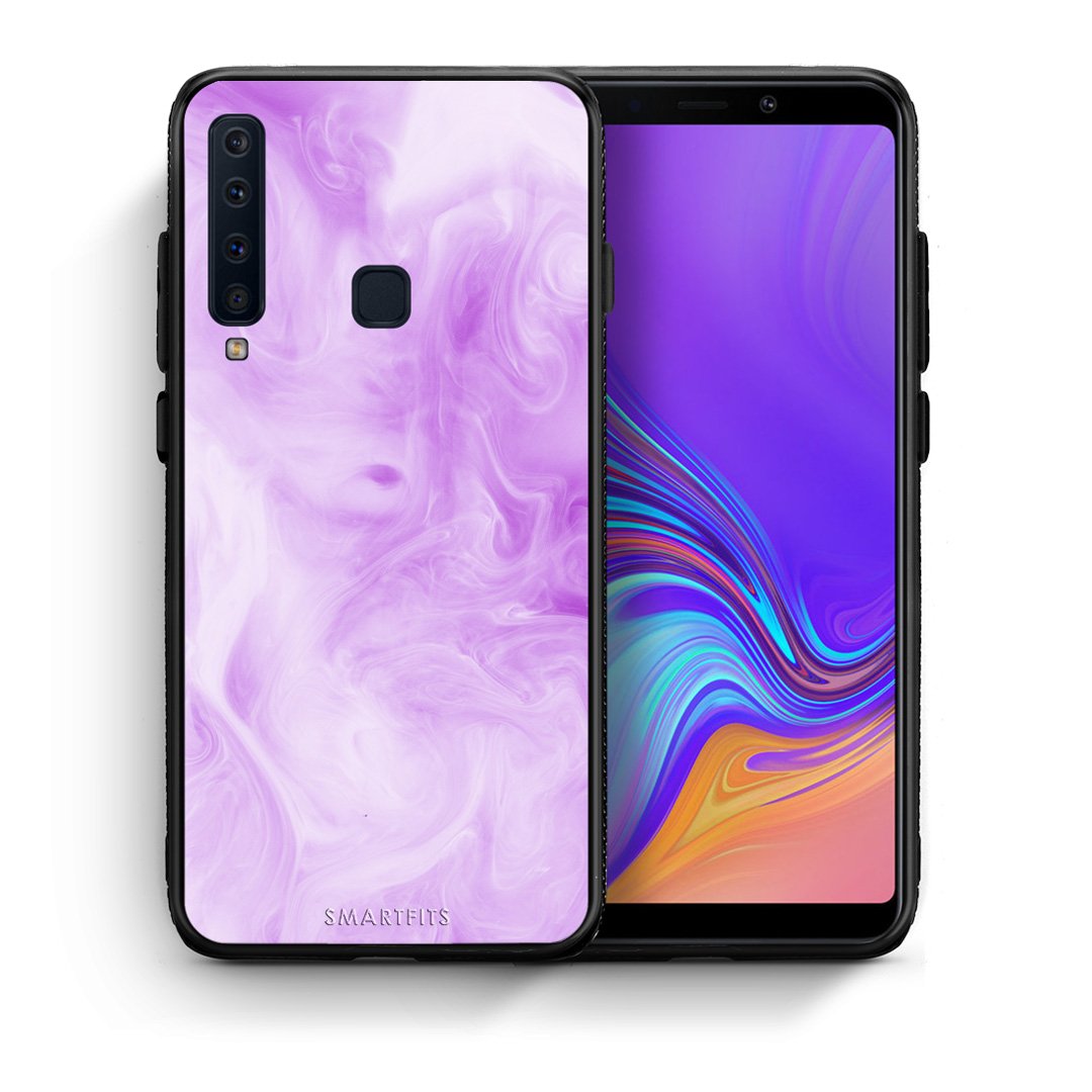 Θήκη Samsung A9 Lavender Watercolor από τη Smartfits με σχέδιο στο πίσω μέρος και μαύρο περίβλημα | Samsung A9 Lavender Watercolor case with colorful back and black bezels