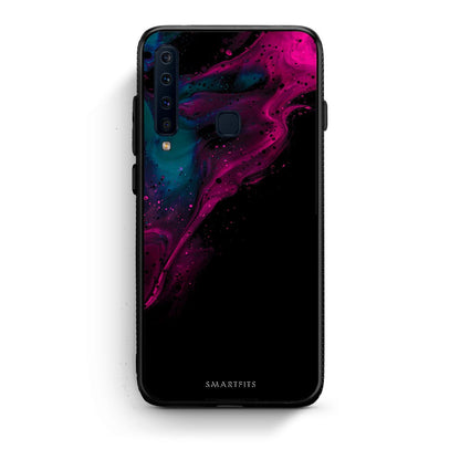 4 - samsung a9 Pink Black Watercolor case, cover, bumper