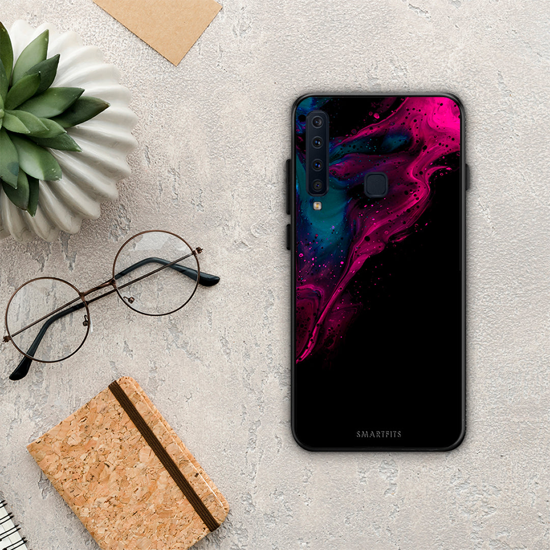 Watercolor Pink Black - Samsung Galaxy A9 θήκη