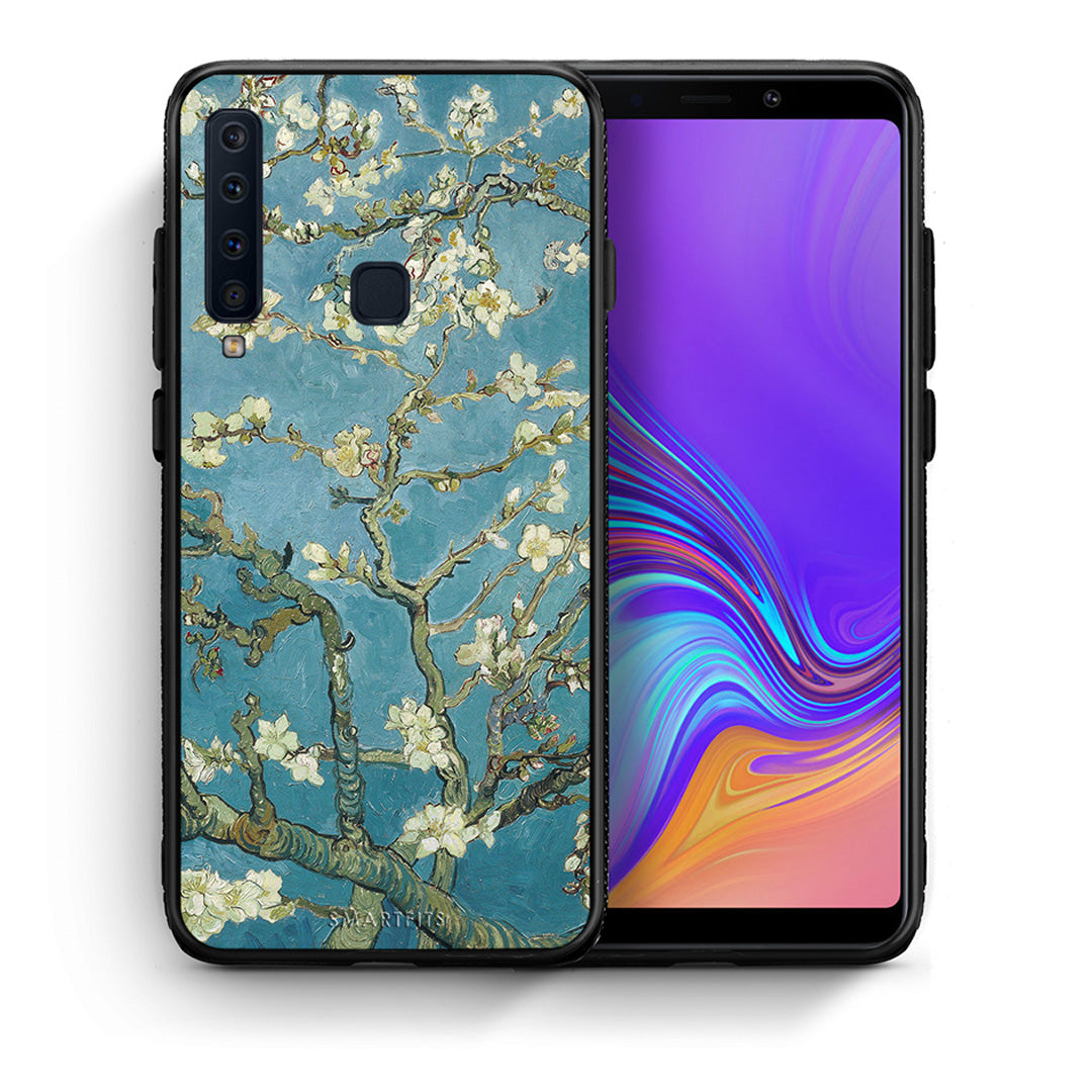 Θήκη Samsung A9 White Blossoms από τη Smartfits με σχέδιο στο πίσω μέρος και μαύρο περίβλημα | Samsung A9 White Blossoms case with colorful back and black bezels