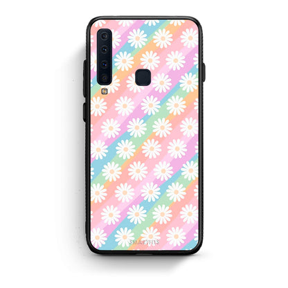 samsung a9 White Daisies θήκη από τη Smartfits με σχέδιο στο πίσω μέρος και μαύρο περίβλημα | Smartphone case with colorful back and black bezels by Smartfits