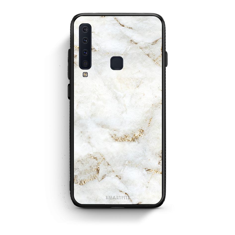 samsung a9 White Gold Marble θήκη από τη Smartfits με σχέδιο στο πίσω μέρος και μαύρο περίβλημα | Smartphone case with colorful back and black bezels by Smartfits
