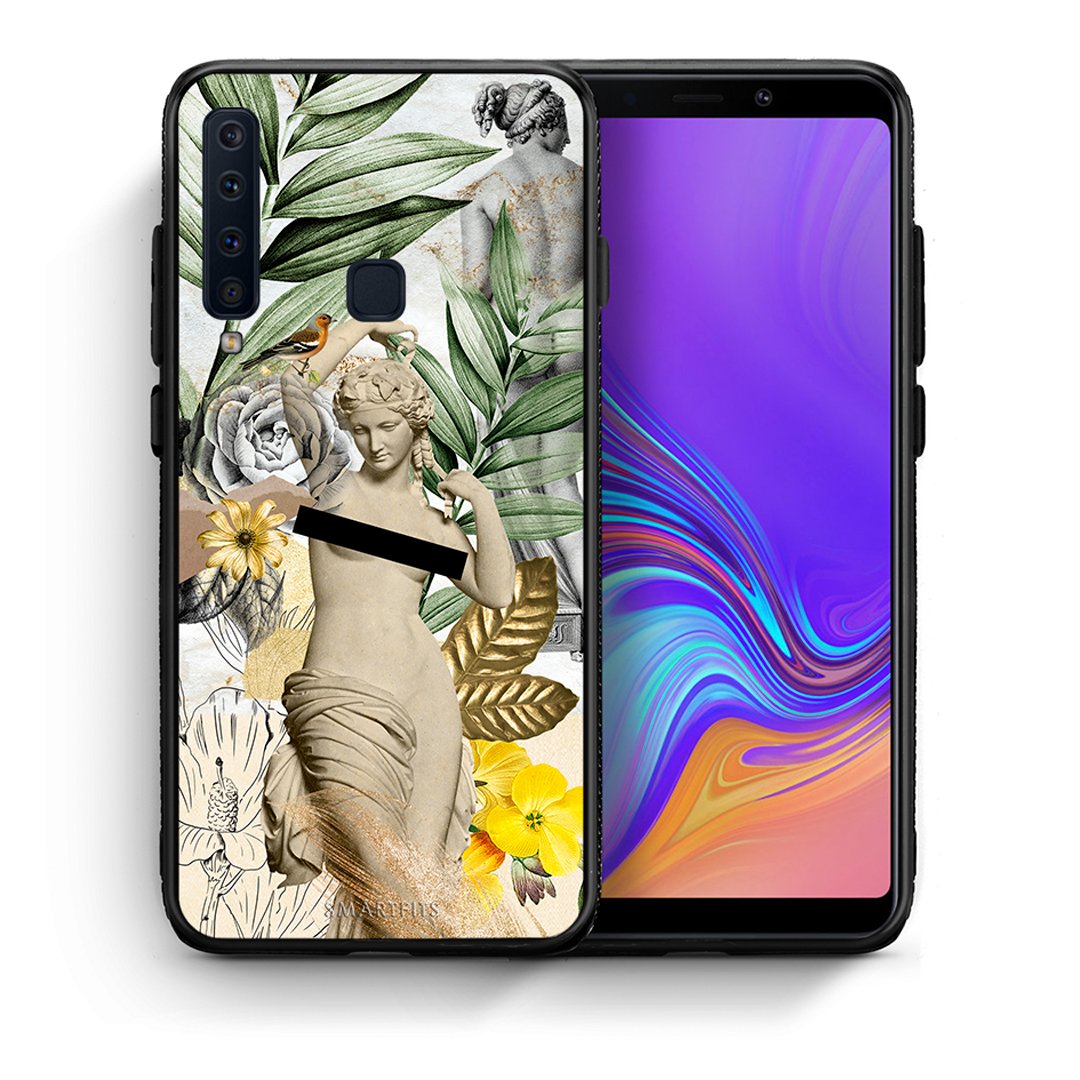 Θήκη Samsung A9 Woman Statue από τη Smartfits με σχέδιο στο πίσω μέρος και μαύρο περίβλημα | Samsung A9 Woman Statue case with colorful back and black bezels