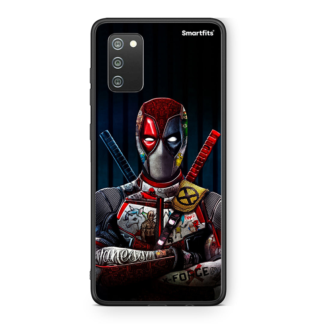 Samsung A02s Funny Guy θήκη από τη Smartfits με σχέδιο στο πίσω μέρος και μαύρο περίβλημα | Smartphone case with colorful back and black bezels by Smartfits