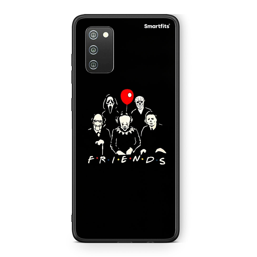 Samsung A02s Halloween Friends Θήκη από τη Smartfits με σχέδιο στο πίσω μέρος και μαύρο περίβλημα | Smartphone case with colorful back and black bezels by Smartfits