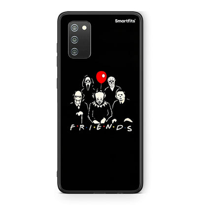 Samsung A02s Halloween Friends Θήκη από τη Smartfits με σχέδιο στο πίσω μέρος και μαύρο περίβλημα | Smartphone case with colorful back and black bezels by Smartfits