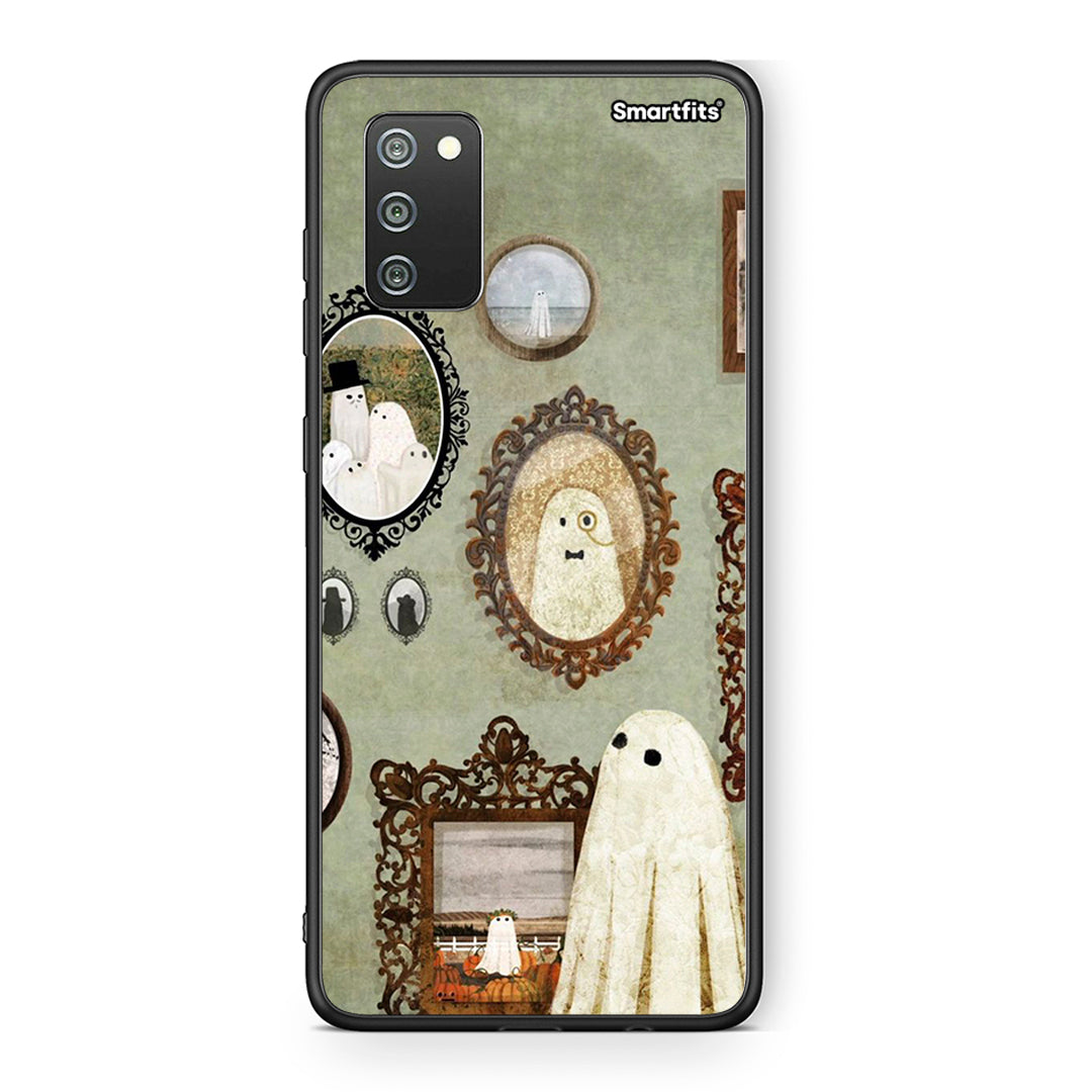 Samsung A02s Halloween Ghost Season Θήκη από τη Smartfits με σχέδιο στο πίσω μέρος και μαύρο περίβλημα | Smartphone case with colorful back and black bezels by Smartfits