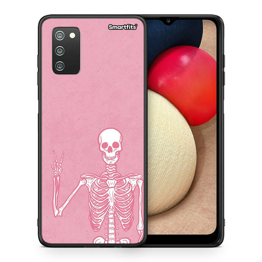 Θήκη Samsung A02s Halloween Motivation από τη Smartfits με σχέδιο στο πίσω μέρος και μαύρο περίβλημα | Samsung A02s Halloween Motivation case with colorful back and black bezels