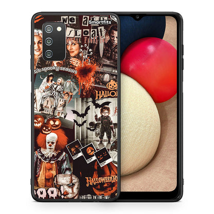 Θήκη Samsung A02s Halloween Spooky Season από τη Smartfits με σχέδιο στο πίσω μέρος και μαύρο περίβλημα | Samsung A02s Halloween Spooky Season case with colorful back and black bezels