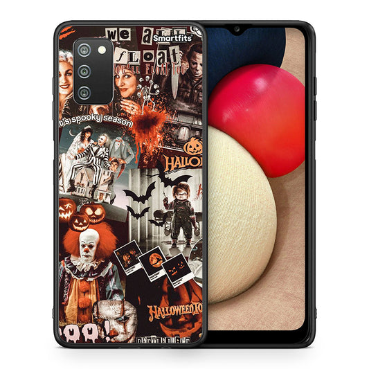 Θήκη Samsung A02s Halloween Spooky Season από τη Smartfits με σχέδιο στο πίσω μέρος και μαύρο περίβλημα | Samsung A02s Halloween Spooky Season case with colorful back and black bezels