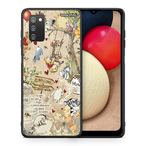 Θήκη Samsung A02s Happy Friends από τη Smartfits με σχέδιο στο πίσω μέρος και μαύρο περίβλημα | Samsung A02s Happy Friends case with colorful back and black bezels