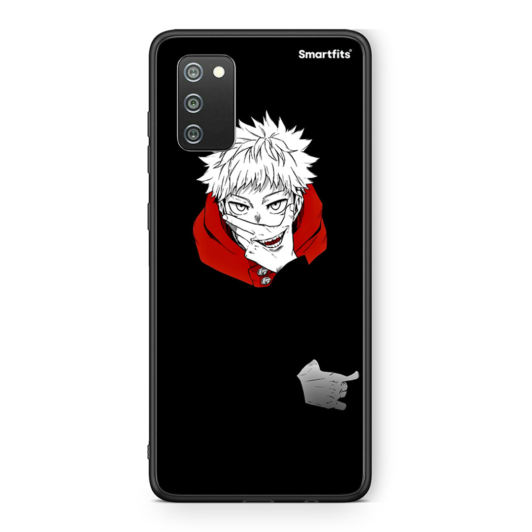 Samsung A02s Itadori Anime θήκη από τη Smartfits με σχέδιο στο πίσω μέρος και μαύρο περίβλημα | Smartphone case with colorful back and black bezels by Smartfits