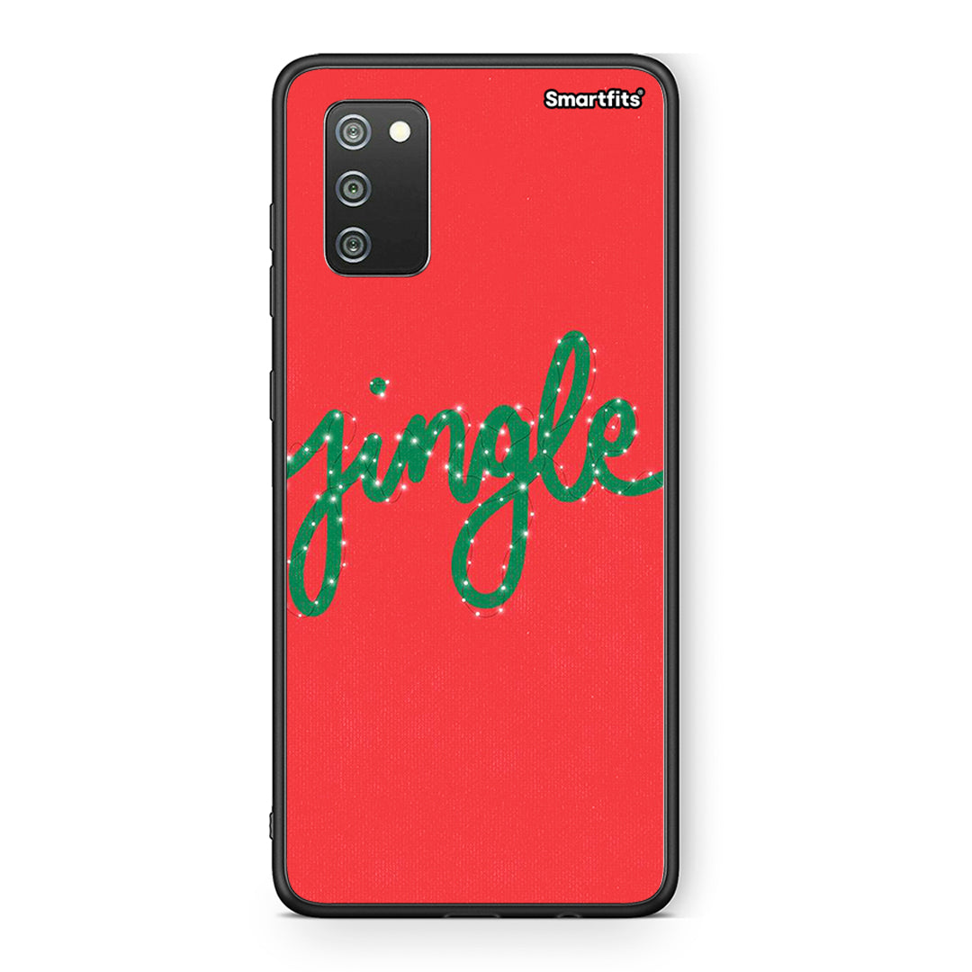 Samsung A02s Jingle Xmas θήκη από τη Smartfits με σχέδιο στο πίσω μέρος και μαύρο περίβλημα | Smartphone case with colorful back and black bezels by Smartfits