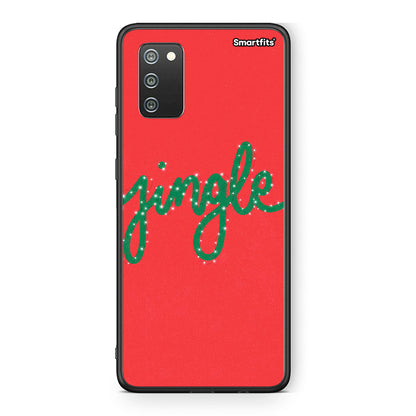 Samsung A02s Jingle Xmas θήκη από τη Smartfits με σχέδιο στο πίσω μέρος και μαύρο περίβλημα | Smartphone case with colorful back and black bezels by Smartfits
