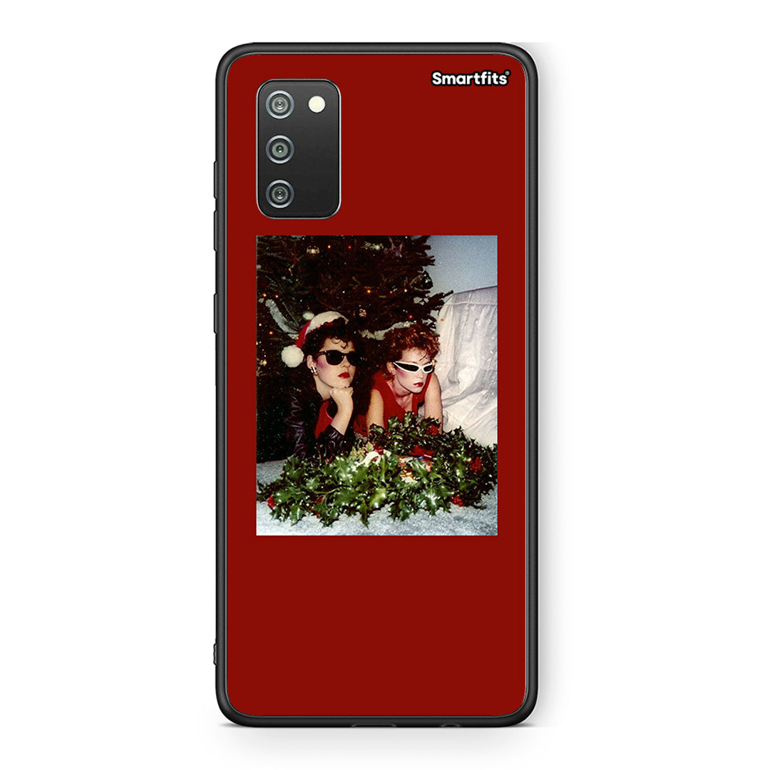 Samsung A02s Waiting For Xmas θήκη από τη Smartfits με σχέδιο στο πίσω μέρος και μαύρο περίβλημα | Smartphone case with colorful back and black bezels by Smartfits