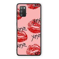Thumbnail for Samsung A02s XOXO Lips θήκη από τη Smartfits με σχέδιο στο πίσω μέρος και μαύρο περίβλημα | Smartphone case with colorful back and black bezels by Smartfits