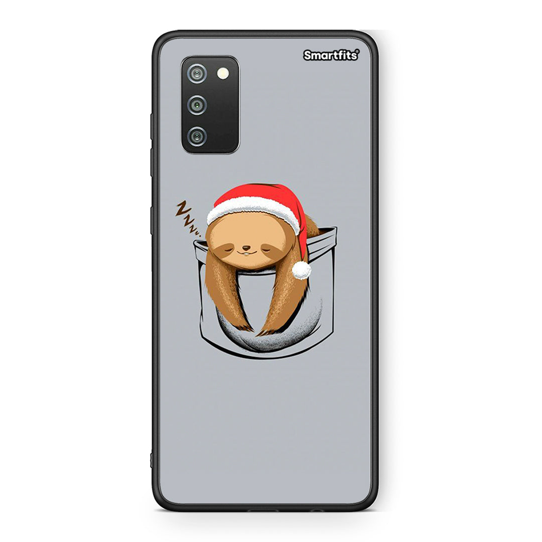 Samsung A02s Xmas Zzzz θήκη από τη Smartfits με σχέδιο στο πίσω μέρος και μαύρο περίβλημα | Smartphone case with colorful back and black bezels by Smartfits