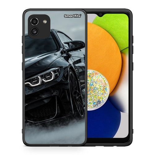 Θήκη Samsung A03 Black BMW από τη Smartfits με σχέδιο στο πίσω μέρος και μαύρο περίβλημα | Samsung A03 Black BMW case with colorful back and black bezels