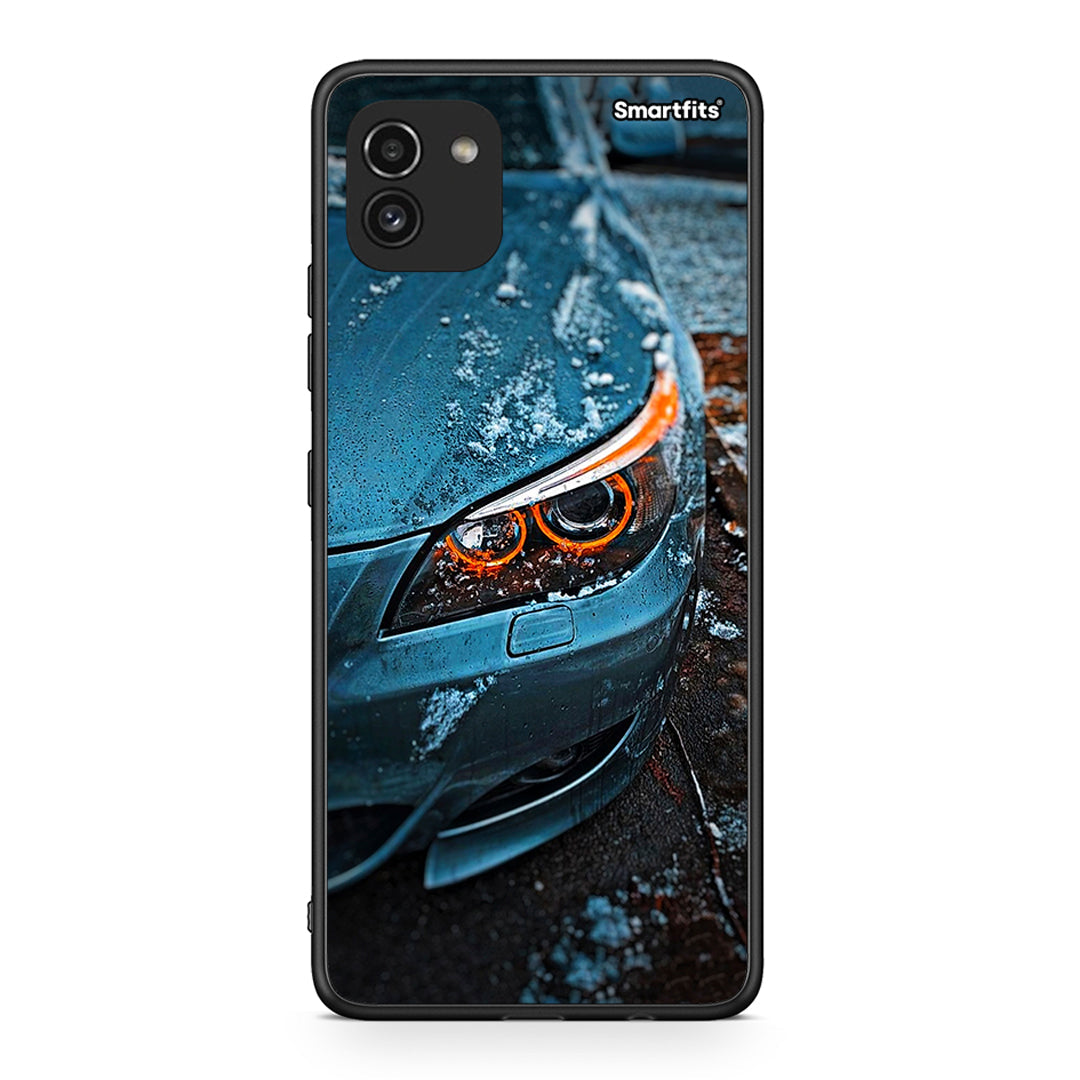 Samsung A03 Bmw E60 θήκη από τη Smartfits με σχέδιο στο πίσω μέρος και μαύρο περίβλημα | Smartphone case with colorful back and black bezels by Smartfits