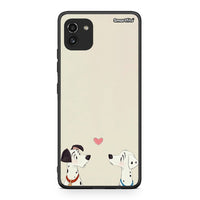 Thumbnail for Samsung A03 Dalmatians Love θήκη από τη Smartfits με σχέδιο στο πίσω μέρος και μαύρο περίβλημα | Smartphone case with colorful back and black bezels by Smartfits