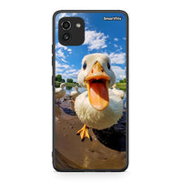 Thumbnail for Samsung A03 Duck Face θήκη από τη Smartfits με σχέδιο στο πίσω μέρος και μαύρο περίβλημα | Smartphone case with colorful back and black bezels by Smartfits