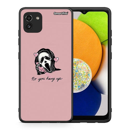 Θήκη Samsung A03 Halloween Hang Up από τη Smartfits με σχέδιο στο πίσω μέρος και μαύρο περίβλημα | Samsung A03 Halloween Hang Up case with colorful back and black bezels