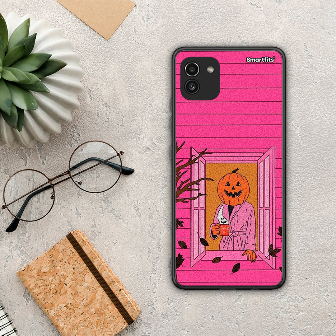 Halloween Pumpkin Lady - Samsung Galaxy A03 θήκη