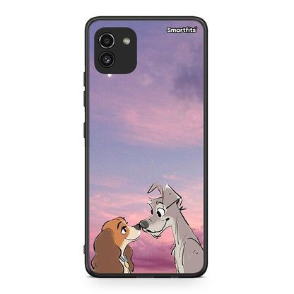 Samsung A03 Lady And Tramp θήκη από τη Smartfits με σχέδιο στο πίσω μέρος και μαύρο περίβλημα | Smartphone case with colorful back and black bezels by Smartfits
