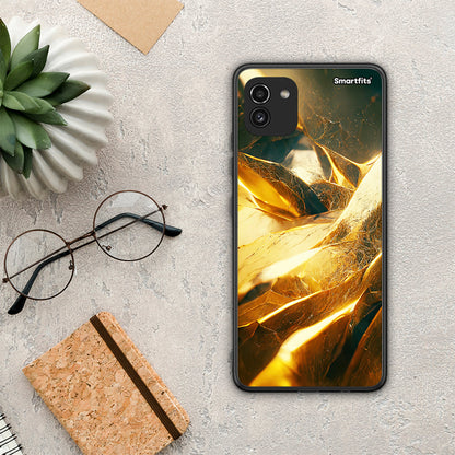 Real Gold - Samsung Galaxy A03 θήκη