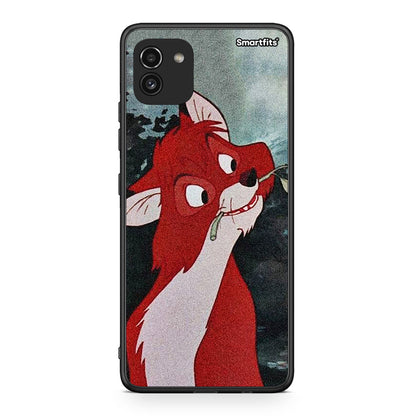 Samsung A03 Tod And Vixey Love 1 θήκη από τη Smartfits με σχέδιο στο πίσω μέρος και μαύρο περίβλημα | Smartphone case with colorful back and black bezels by Smartfits