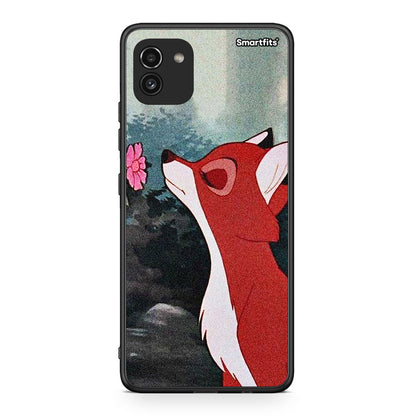 Samsung A03 Tod And Vixey Love 2 θήκη από τη Smartfits με σχέδιο στο πίσω μέρος και μαύρο περίβλημα | Smartphone case with colorful back and black bezels by Smartfits