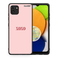 Thumbnail for Θήκη Samsung A03 XOXO Love από τη Smartfits με σχέδιο στο πίσω μέρος και μαύρο περίβλημα | Samsung A03 XOXO Love case with colorful back and black bezels