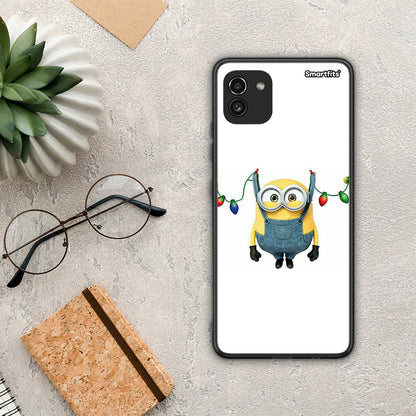 Xmas Minion Lights - Samsung Galaxy A03 θήκη